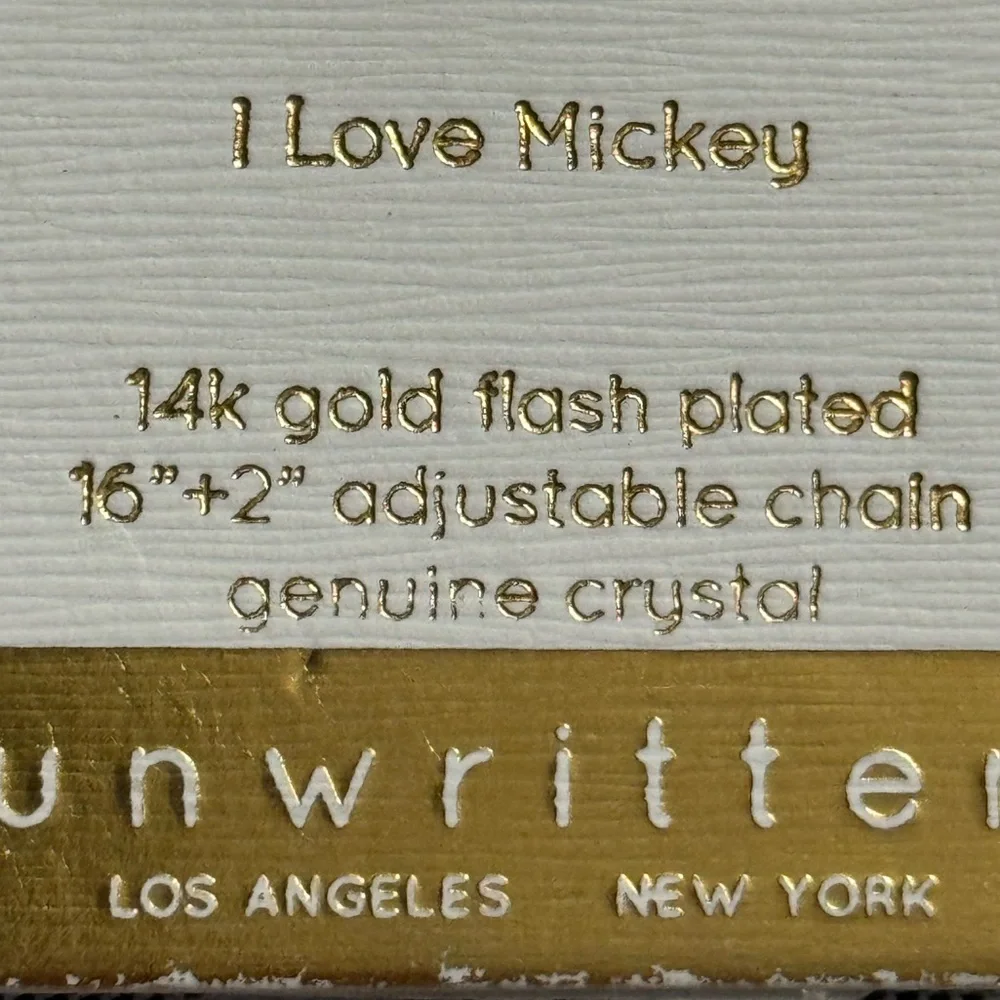 Macys Mickey Disney Kids Necklace 14k Plated 16